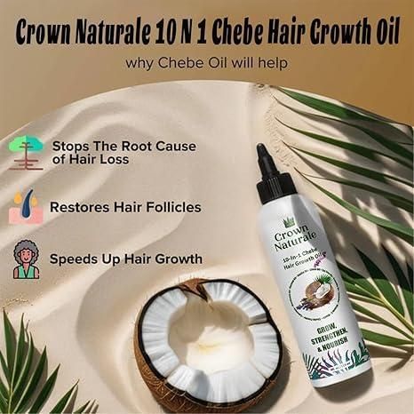 Forget Adibasi Hair Oil, Use Crown Naturale 10 N 1 Chebe Hair Growth Oil!