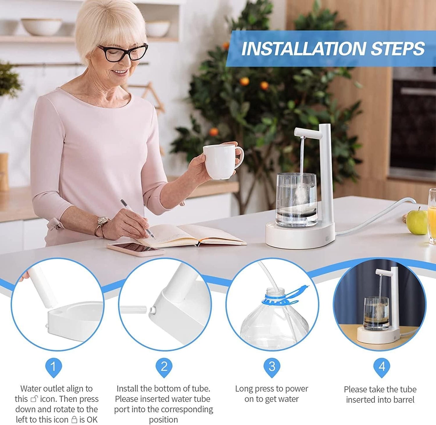 Amazing 6 Levels of Quantitative USB Automatic Water Dispenser