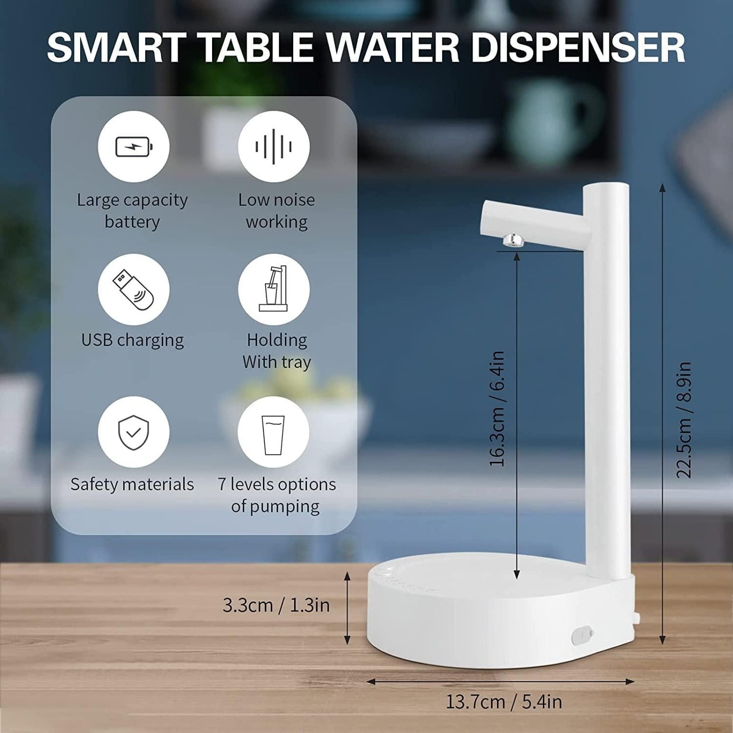 Amazing 6 Levels of Quantitative USB Automatic Water Dispenser