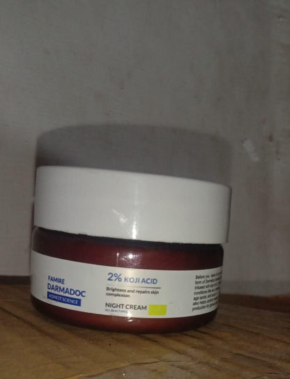 Say Goodbye to Dark Spots & Achieve Radiant, Even-Toned Skin with Our Advanced Kojic Acid Night Cream for All Skin Types (50 g